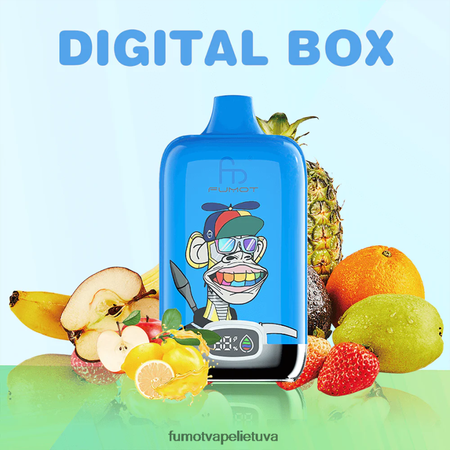 Fumot Digital Box 12 000 20 ml vienkartinių vape pod - (1 vnt.) kivi pasifloros gvajava 4F628J133 Fumot Vape Online Shop