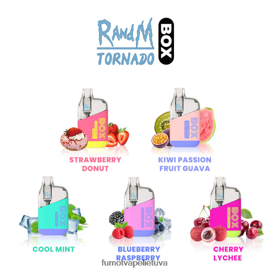 Fumot Tornado 10000 vienkartinių vape pod dėžutė - 20ml (1 vnt.) arbūzo burbuliukai 4F628J359 Fumot Store