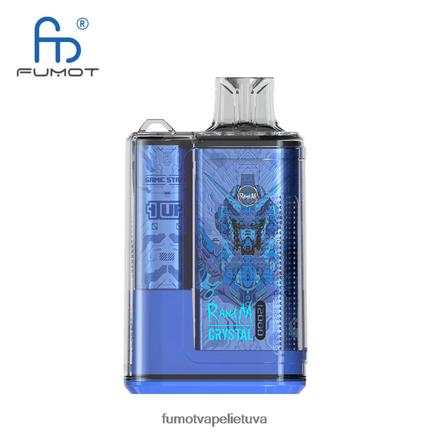 Fumot Crystal 12000 vienkartinė vape dėžutė - 20ml (1 vnt.) mėlynas razz ledas 4F628J257 Fumot Flavors