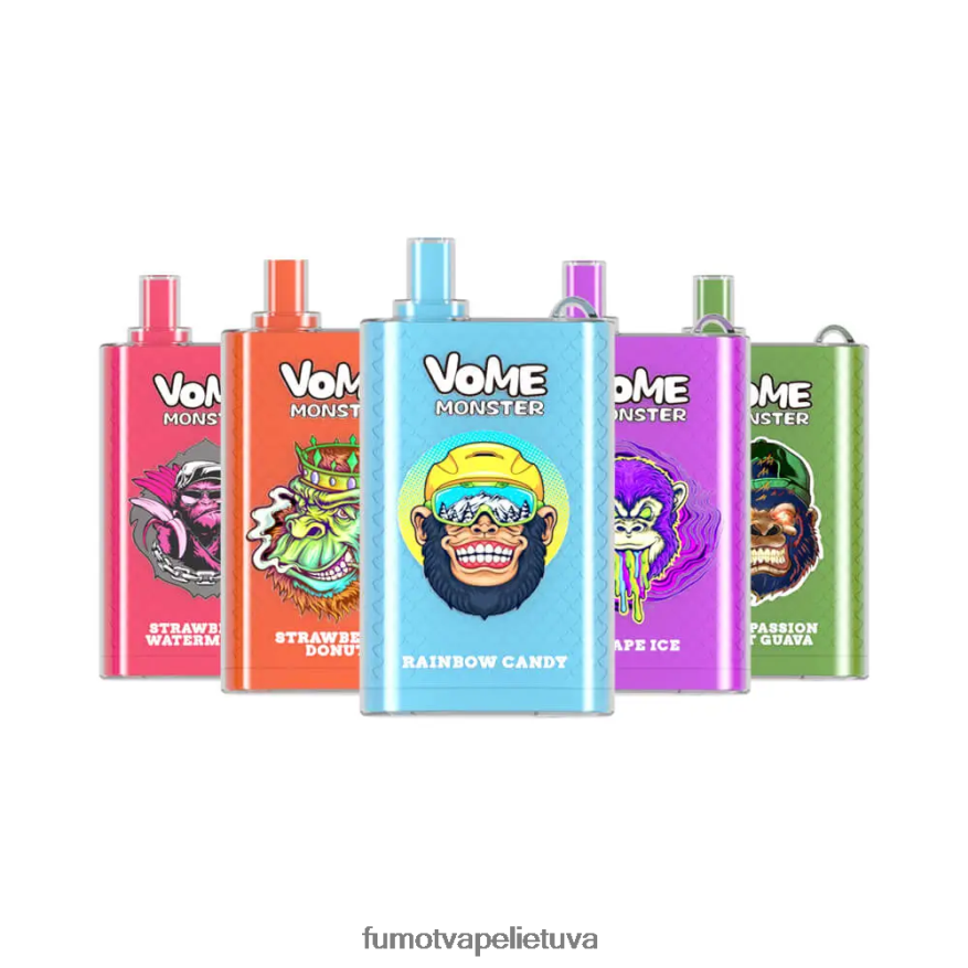 Fumot Vome Monster 10000 vienkartinių vape pod prietaisų - 20ml (1 vnt.) braškinė spurga 4F628J436 Fumot Vape Sale