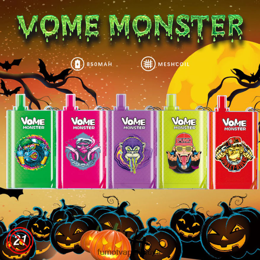 Fumot Vome Monster 10000 vienkartinių vape pod prietaisų - 20ml (1 vnt.) braškinė spurga 4F628J436 Fumot Vape Sale