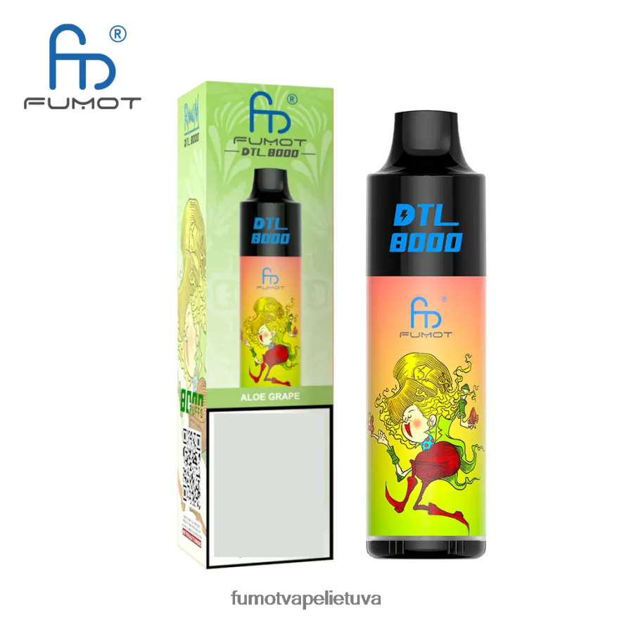 Fumot DTL 8000 vienkartinis vape rašiklis - 16 ml (1 vnt.) mėlyna aviečių citrina 4F628J415 Fumot Vape Review