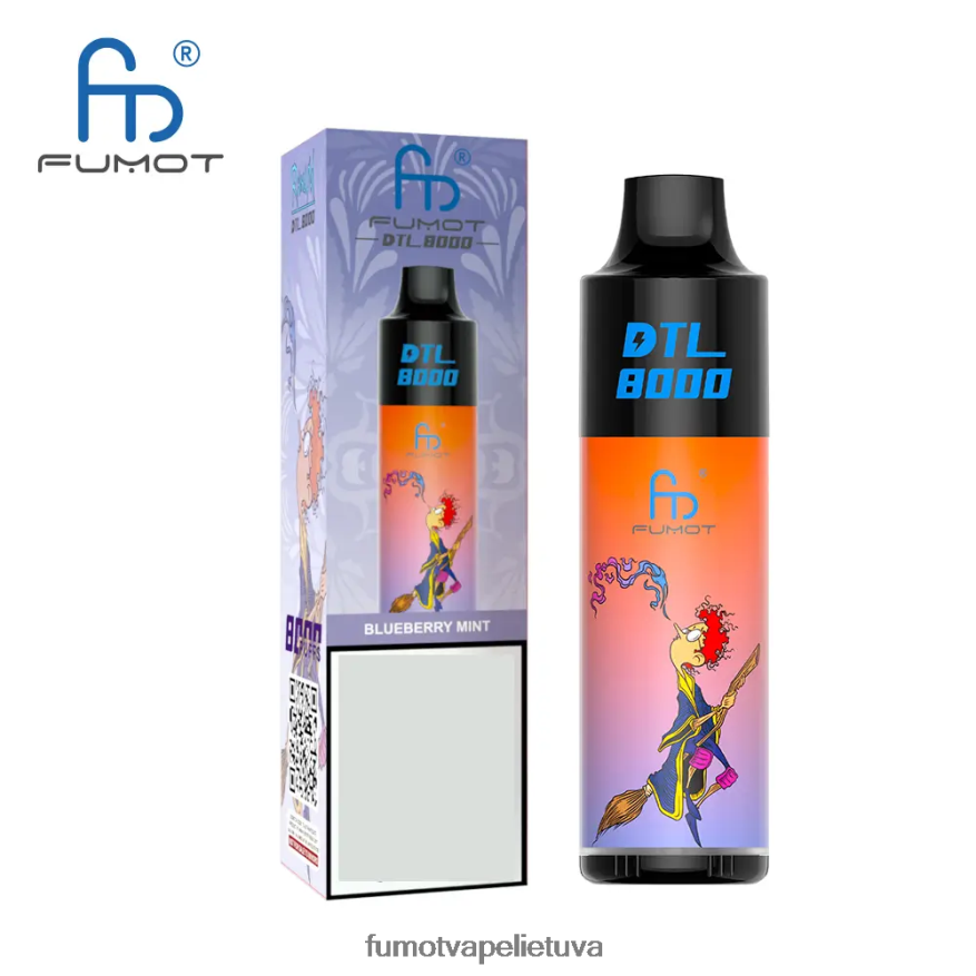 Fumot DTL 8000 vienkartinis vape rašiklis - 16 ml (1 vnt.) mėlyna aviečių citrina 4F628J415 Fumot Vape Review