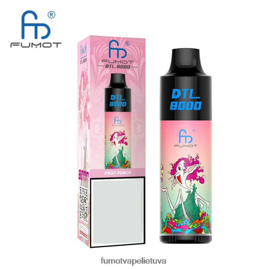 Fumot DTL 8000 vienkartinis vape rašiklis - 16 ml (1 vnt.) mėlyna aviečių citrina 4F628J415 Fumot Vape Review