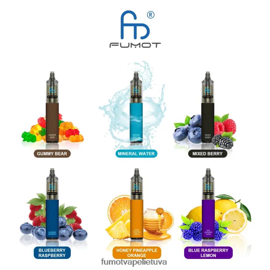 Fumot DTL vienkartinis vape rašiklis 9000-18ml (1 vnt.) vynuogių energija 4F628J376 Fumot Vape Sale