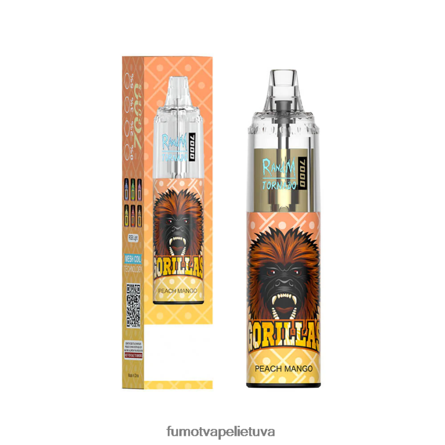 Fumot Tornado 14 ml (1 vnt.) 7000 vienkartinis vape rašiklis braškių kivi 4F628J102 Fumot Vapes