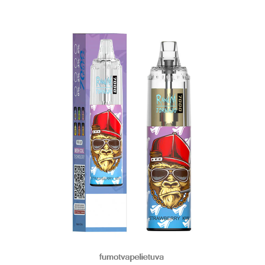 Fumot Tornado 14 ml (1 vnt.) 7000 vienkartinis vape rašiklis braškių kivi 4F628J102 Fumot Vapes