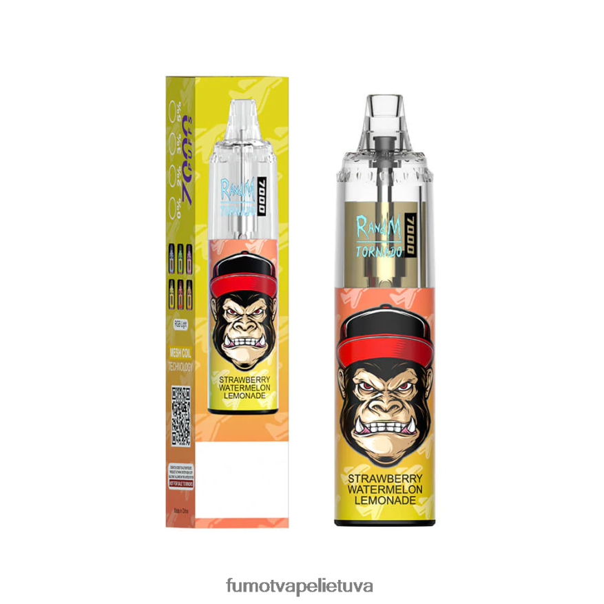 Fumot Tornado 14 ml (1 vnt.) 7000 vienkartinis vape rašiklis braškių kivi 4F628J102 Fumot Vapes