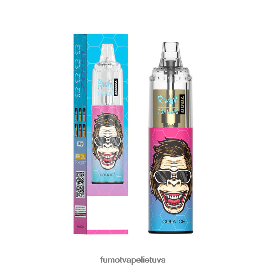 Fumot Tornado 7000 vienkartinis vape rašiklis - 14 ml (1 vnt.) kolos ledų 4F628J72 Fumot Vapes