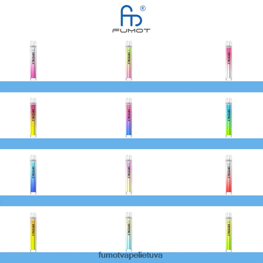 Fumot Crystal 2ml (3 vienetų rinkinys) vienkartinis vape - atitinka 600 tpd citrina ir laimas 4F628J392 Fumot Vapes