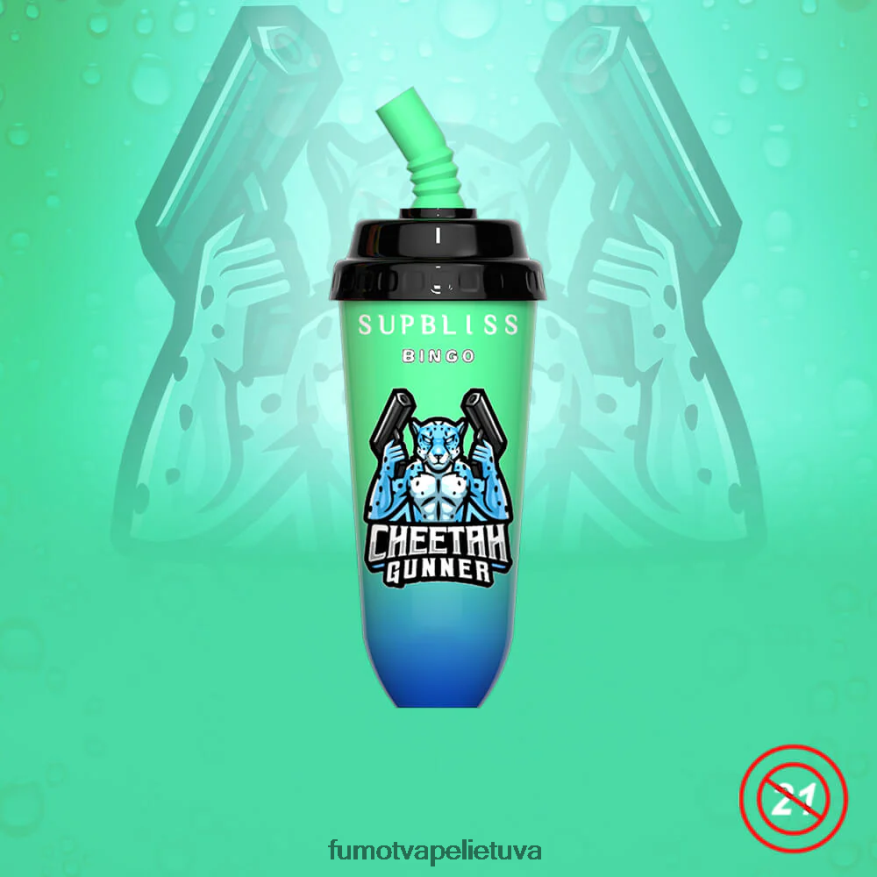 Fumot Supbliss Bingo 16 ml 8000 vienkartinis vape pod prietaisas (1 vnt.) arbūzas 4F628J412 Fumot Vapes