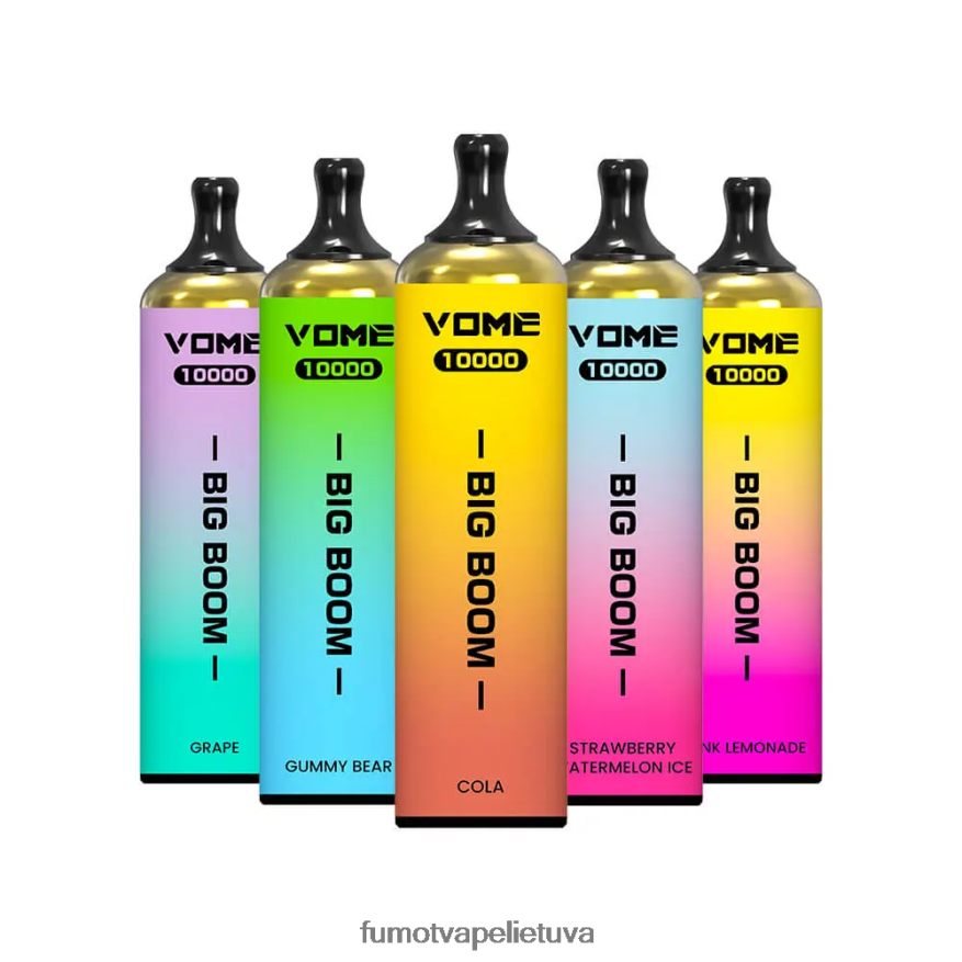 Fumot Vome Big Boom vienkartinis vape rašiklis 10000 - 20ml (1 vnt.) braškių arbūzų ledukai 4F628J446 Fumot Vape Sale