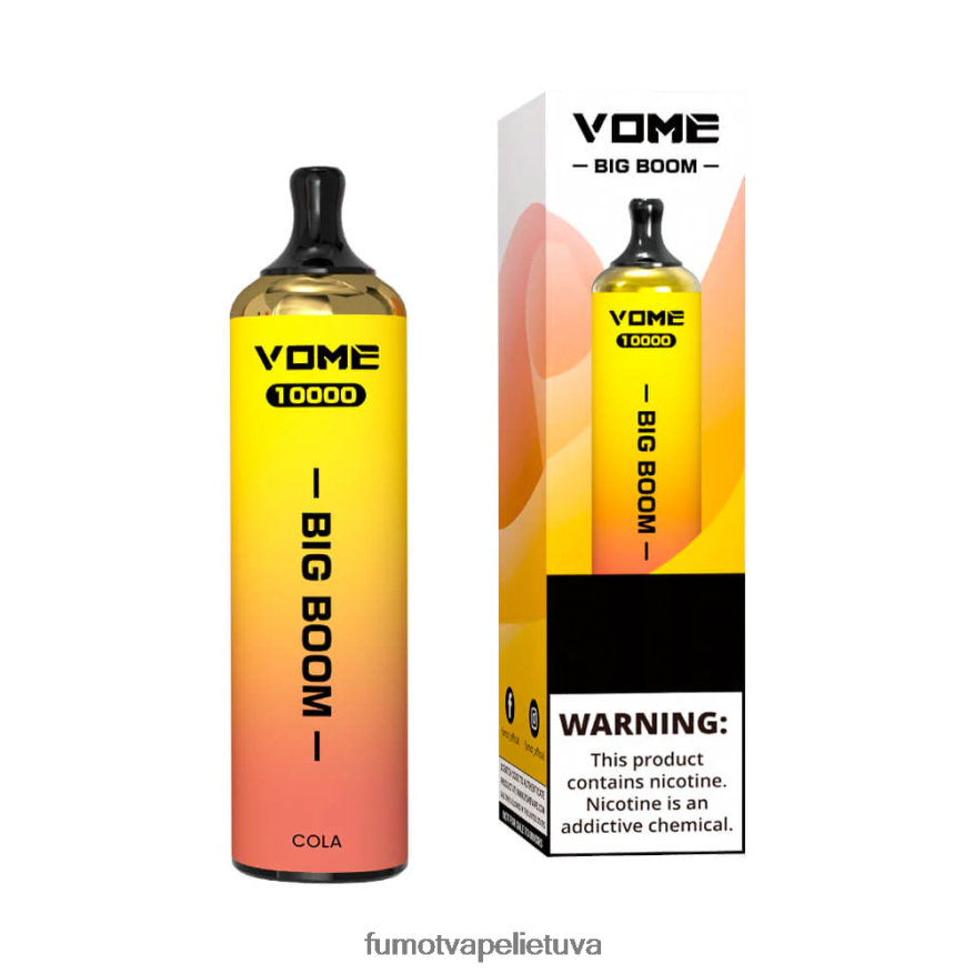 Fumot Vome Big Boom vienkartinis vape rašiklis 10000 - 20ml (1 vnt.) braškių arbūzų ledukai 4F628J446 Fumot Vape Sale