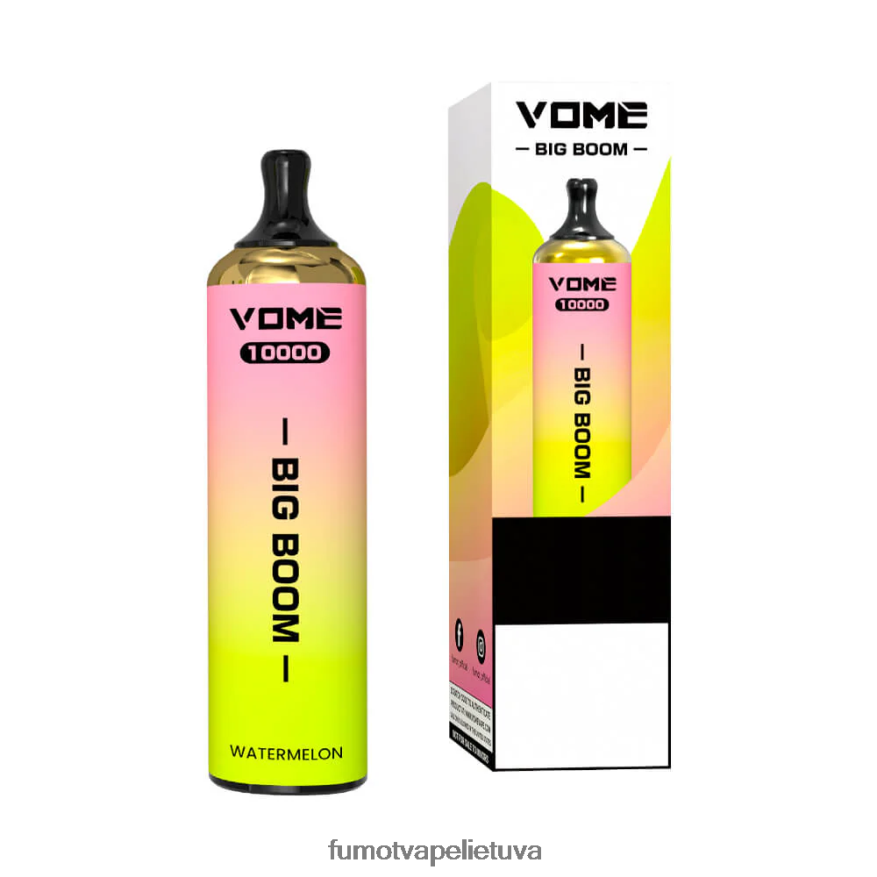 Fumot Vome Big Boom vienkartinis vape rašiklis 10000 - 20ml (1 vnt.) ieties mėtų 4F628J442 Fumot Vapes